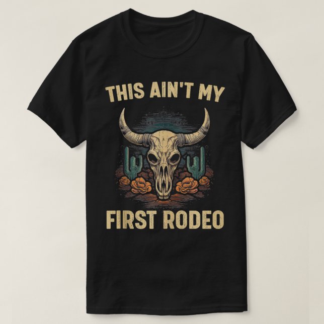 T-shirt Voici mon premier Rodéo Bull Skouet Western Rodeo (Design devant)