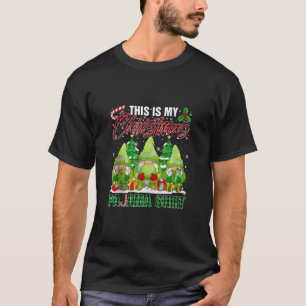 T-shirt Voici Mon Pyjama Chemise De Noël Gnomes Tennis Ba