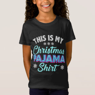 T-Shirt Voici Mon Pyjama Cool de Noël Famille X-Mas Cadeau