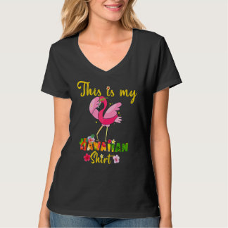 T-shirt Voici Mon Somme Florale De Fleurs De Flamants rose