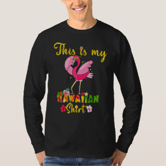 T-shirt Voici Mon Somme Florale De Fleurs De Flamants rose