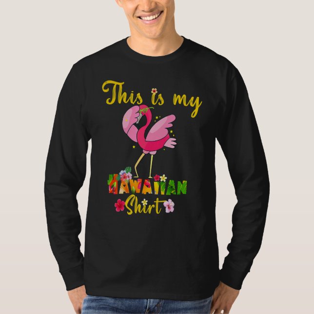 T-shirt Voici Mon Somme Florale De Fleurs De Flamants rose (Devant)