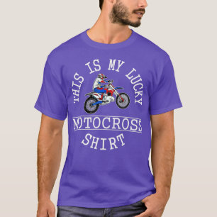 T-shirt Voici My Lucky Motocross Drôle Dire Biker
