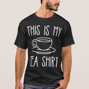 T-shirt Voici My Tea Funny Food Drink Black Cup