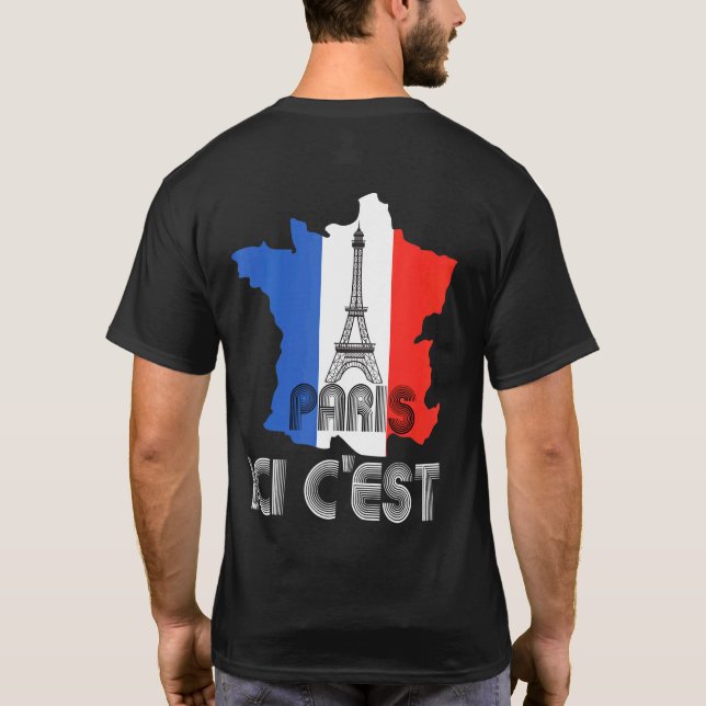 T-shirt Voici Paris Ici Cest Paris Bienvenue 2024 À City (Dos)