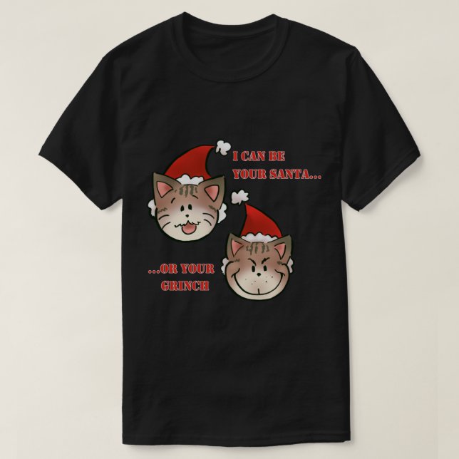 T-SHIRT VOICI PÈRE NOËL PAWS - CHRISTMAS CHIEN DESIGN BY I (Design devant)