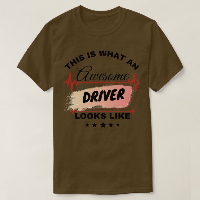 T-shirt Voici Quoi et pilote génial ressemblent à 3 (Design devant)