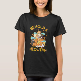 T-shirt Voici Un Chat Mowtain Mountain Kitty Pun