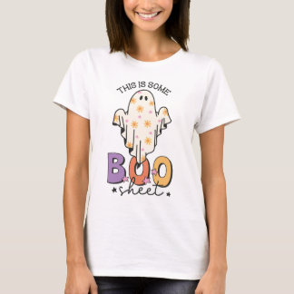T-shirt Voici une petite feuille de livre Cute Ghost Hallo