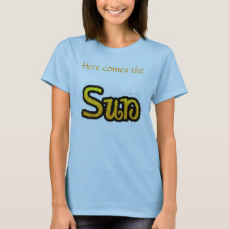 T-shirt Voici venir la pièce en t "bleu " de Sun