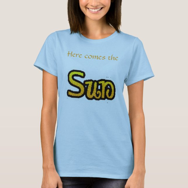 T-shirt Voici venir la pièce en t "bleu " de Sun (Devant)