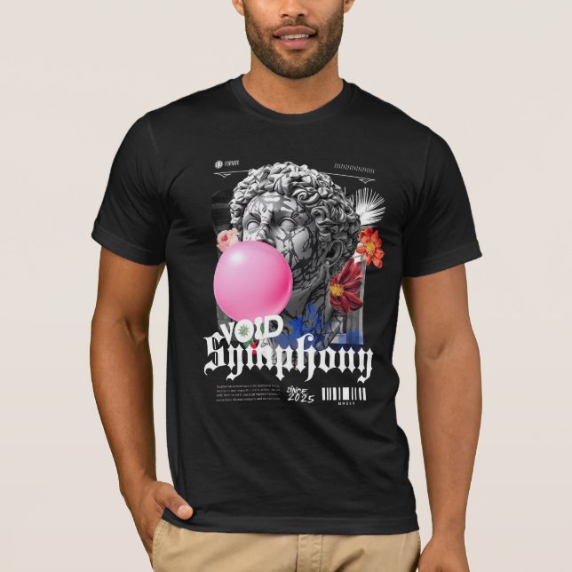 T-shirt Void Symphony - Modern Art with Classical Twist (Devant)