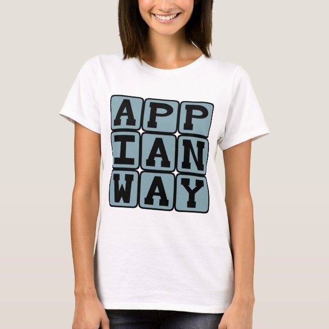 T-shirt Voie Appienne, Route Romaine (Devant)