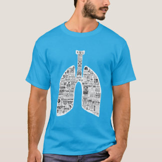 T-shirt Voies respiratoires vintages pulmonologie poumons