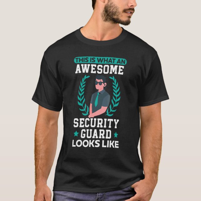 T-shirt Voilà À Quoi Ressemble Une Garde De Sécurité Génia (Devant)