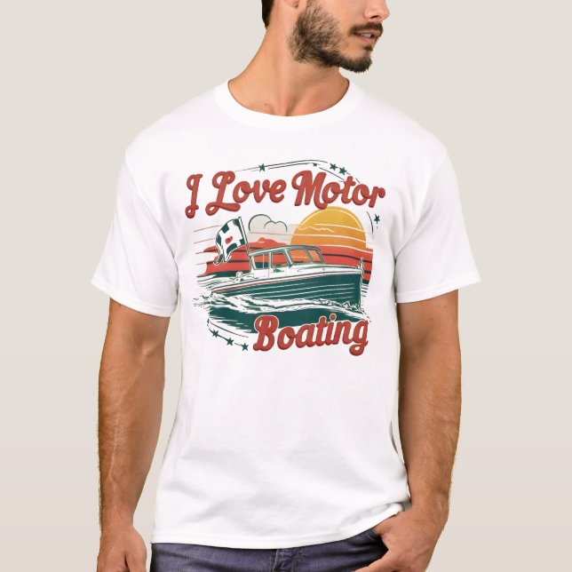 T-shirt Voile Amour Affair : I Love Motor Boating (Devant)