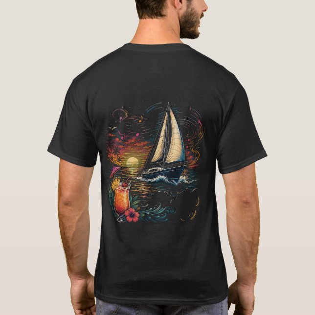 T-shirt Voile de coucher de soleil (Dos)