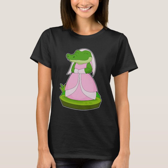 T-shirt Voile de mariée crocodile mariage  (Devant)
