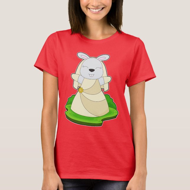 T-shirt Voile de mariée lapin (Devant)