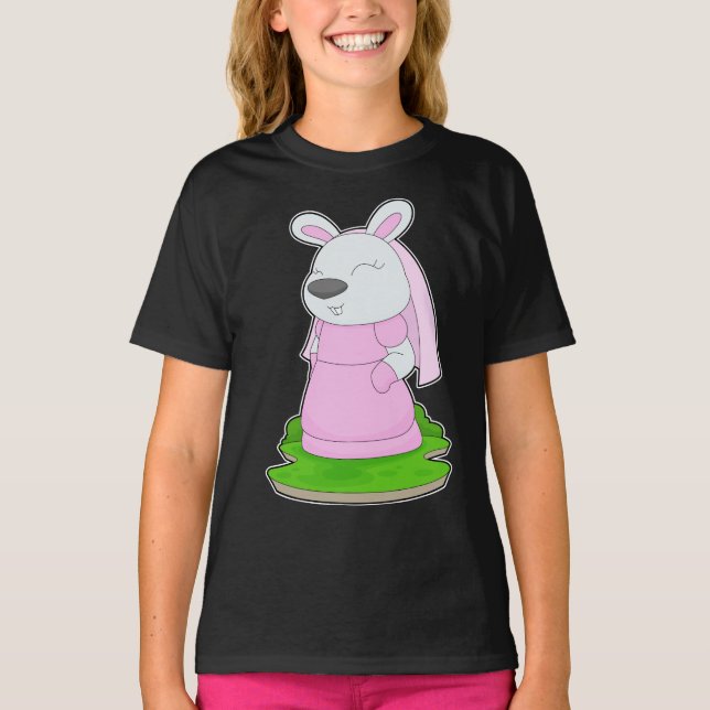 T-shirt Voile de mariée mariée lapin (Devant)