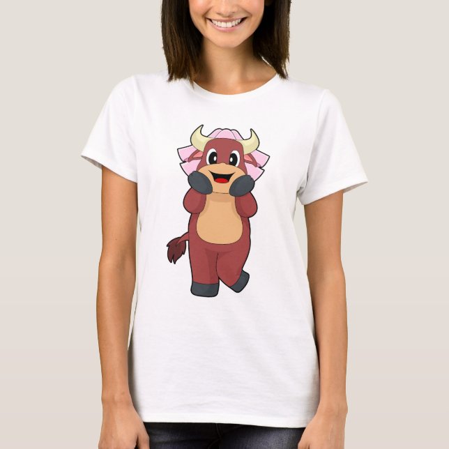 T-shirt Voile de mariée taureau Mariage (Devant)