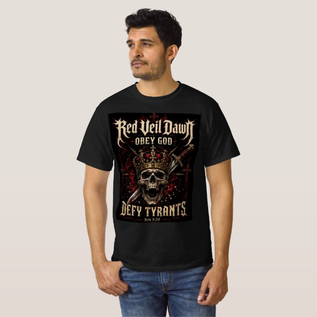 T-shirt VOILE ROUGE AUBE - Pas de tyrans (Devant entier)