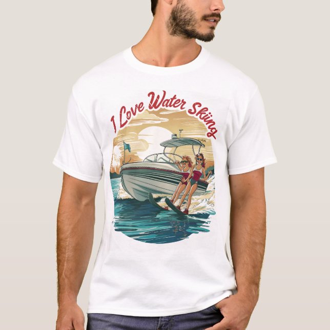 T-shirt Voile Serene : Deux femmes qui aiment l'eau (Devant)