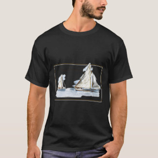T-shirt Voile vintage Chesapeake Bay Maryland Skipjack S