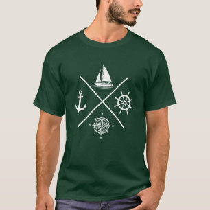 T-shirt Voile voile sport voilier boussole ancre frie