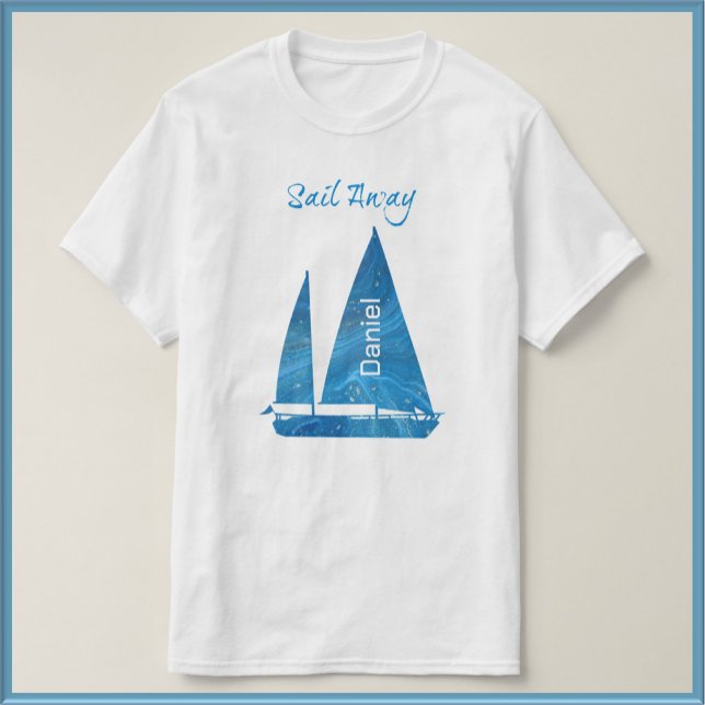 T-shirt Voilier bleu marine (Créateur téléchargé)
