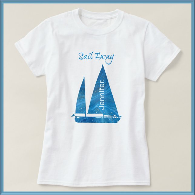 T-shirt Voilier bleu marine (Créateur téléchargé)
