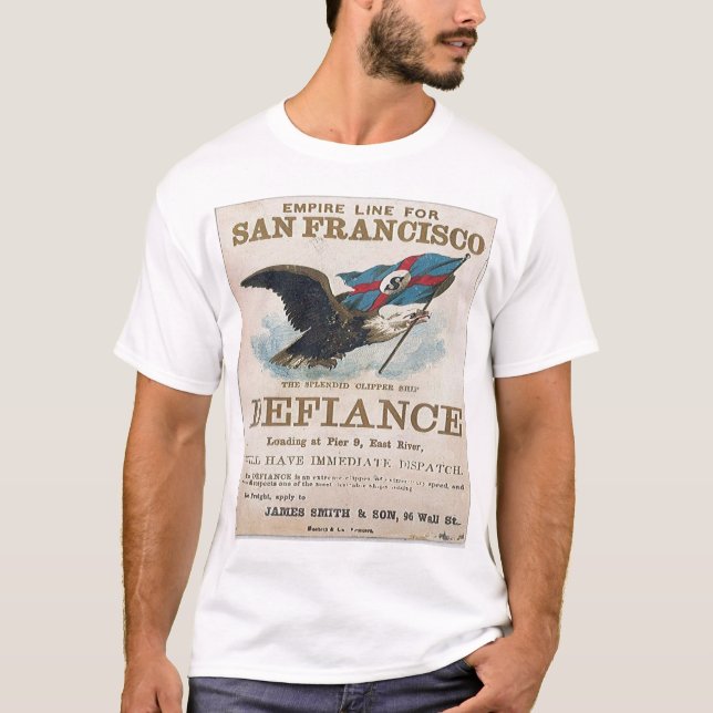 T-shirt Voilier clipper Defiance  (Devant)