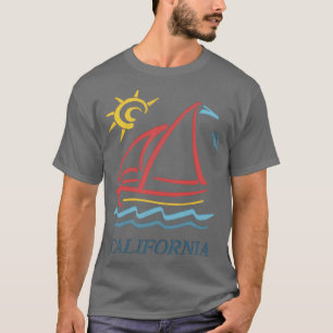 T-shirt Voilier esthétique Californie style Vintage années