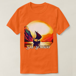 T-shirt Voilier Norvège avec Vikiing Ship