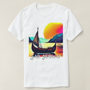 T-shirt Voilier Norvège avec Vikiing Ship