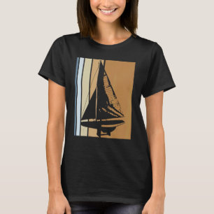 T-shirt Voilier Rétro Skipper Navire Catamaran Yacht Voile
