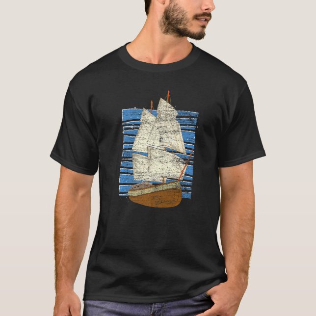T-shirt Voilier Voilier Sailboat Capitaine Bateau Voilier  (Devant)