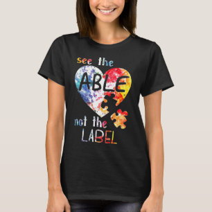 T-shirt Voir La Table Pas Le Étiquette Mignonne Autistique
