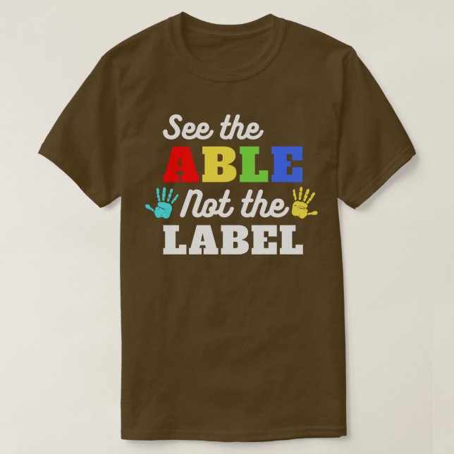 T-shirt Voir L'Able Pas Le Étiquette 1 (Design devant)