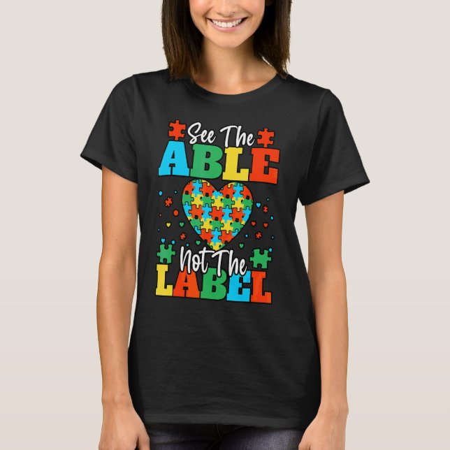 T-shirt Voir L'Able Pas Le Mois De La Sensibilisation sur  (Devant)