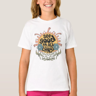T-shirt Voir le bon dans toutes les choses Hippie Graphic