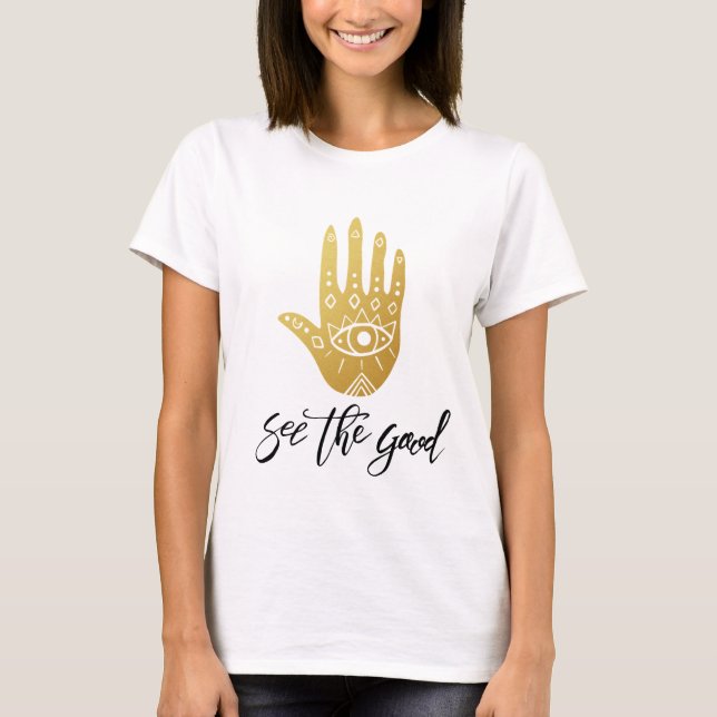 T-shirt Voir le Bon Hamsa (Devant)
