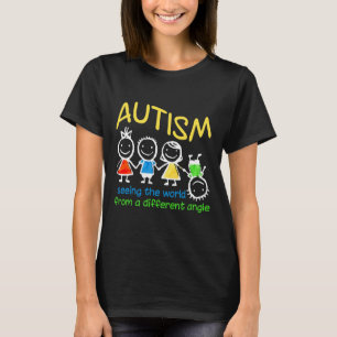 T-shirt Voir Le Monde À Un Autre Angle De L'Autisme