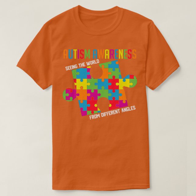 T-shirt Voir Le Monde D'Angles Différents Autisme Awar (Design devant)