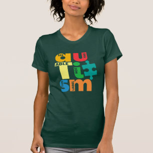 T-shirt Voir Le soutien de l'autisme Étiquette Able Not