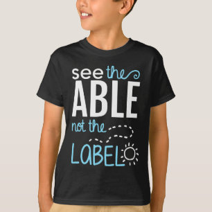 T-shirt Voir les capacités et non l'étiquette Puzzle de se