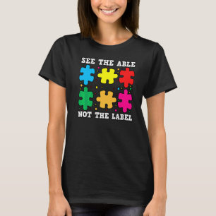T-shirt Voir les capacités et non l'étiquette Puzzle Sensi