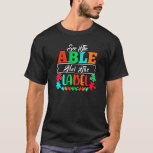 T-shirt Voir les capacités et non l'étiquette Puzzle Sensi