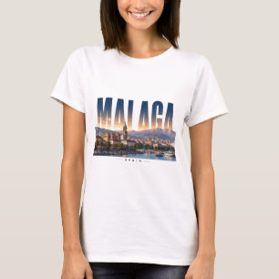 T-shirt Voir Malaga Espagne Costa Del Sol Vue de la ville 