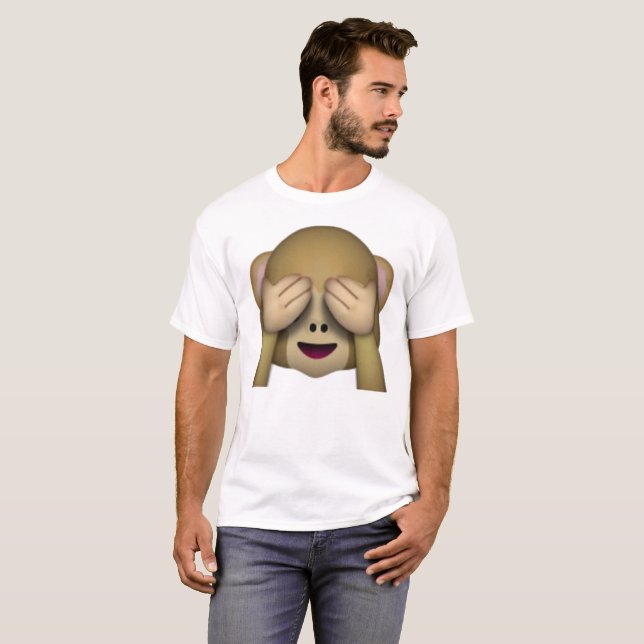 T-shirt Voir No Evil Monkey - Emoji (Devant entier)